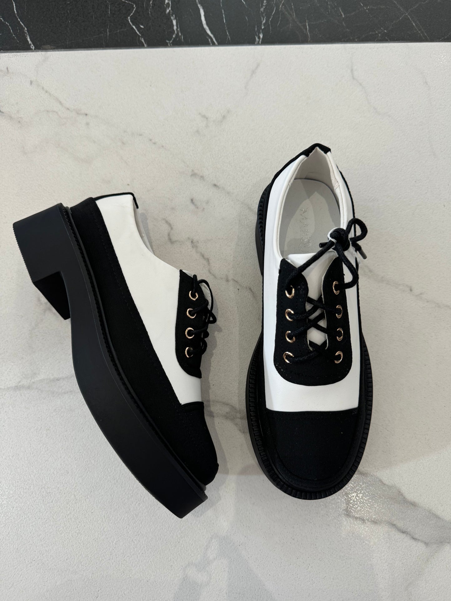 COCO CHUNKY BLACK & WHITE SHOES