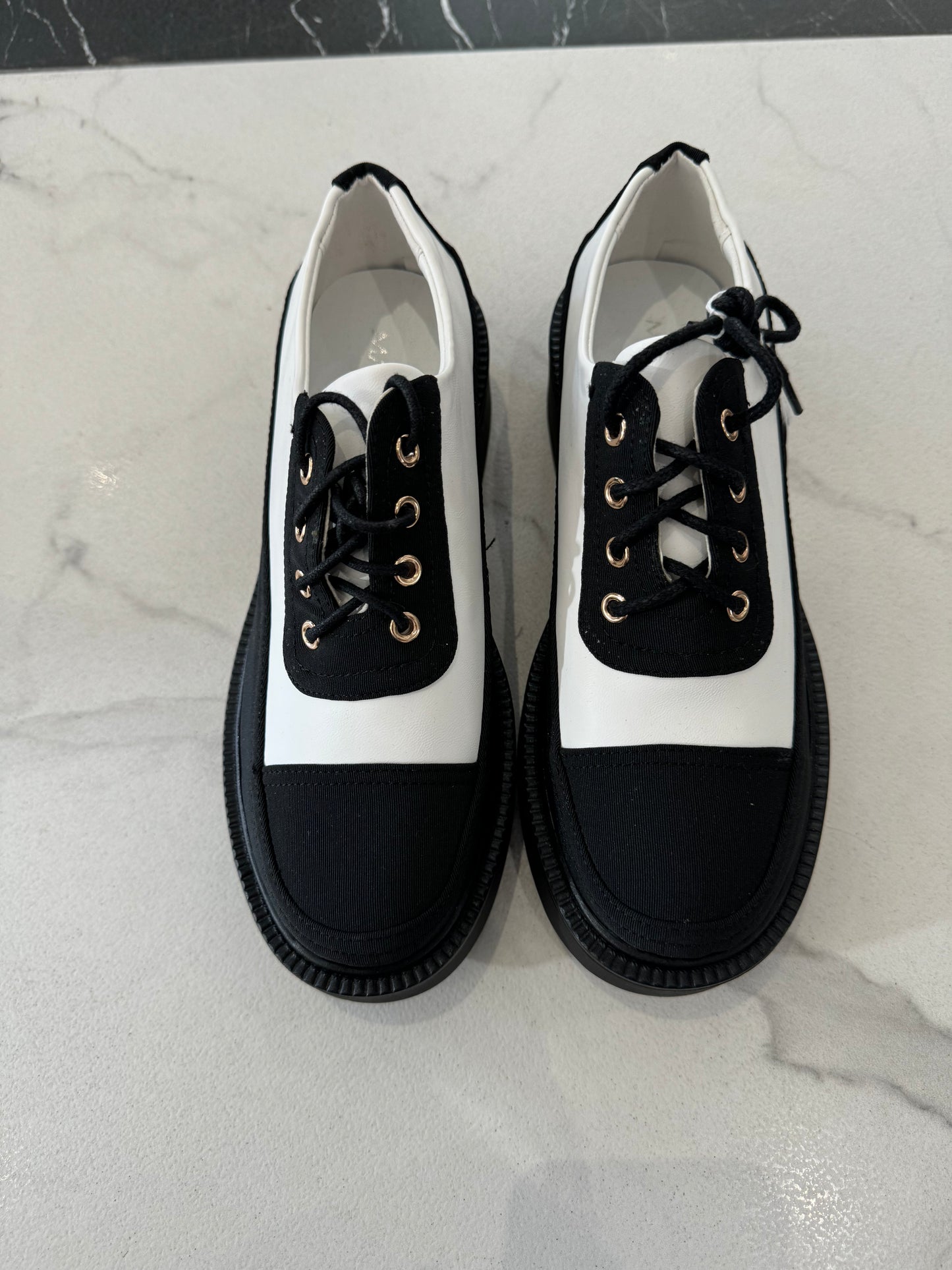 COCO CHUNKY BLACK & WHITE SHOES